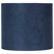 Classic Drum Suede Lamp Shade, Navy Blue, 8" to 16" Bottom