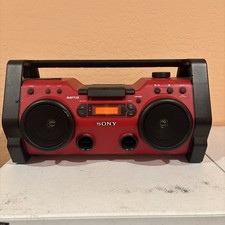 Sony ZS-H10CP Portable Heavy Duty Boombox CD MP3 Radio With OEM Power Supply EUC