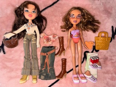 Vintage 2001 Bratz Dolls, 1st Ed Dana Style It, Yasmin Beach Bash, Collectors
