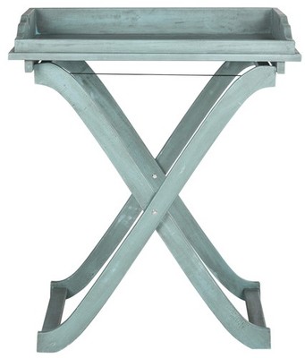 Outdoor Collection Covina Beach House Blue Tray Table