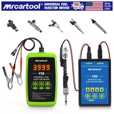 Universal Fuel Injector Tester Cleaner Adapter DIY Cleaning Tools Kit Set V50/30