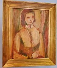 LARGE 1957 FAUVIST BAY AREA FIGURATIVE EXPRESSIONIST SCHOOL Oil PAINTING - KEITH