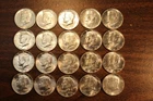 1964 P Kennedy 90% Silver Half Dollar Roll of 20 Coins Choice To GEM BU