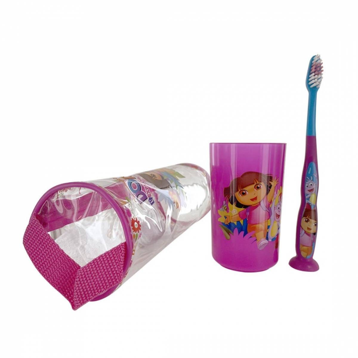 Kit enfant Dora l'Exploratrice Tinokou 3 pièces, le cadeau d'anniversaire utile et coloré