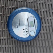 Presidian PCD-110 Portable MP3 CD Player Blue Anti-Shock BBS Vtg Audio UNTESTED