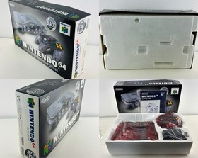 Nintendo 64 Console, Clear Black, Nintendo 64DD, with Box