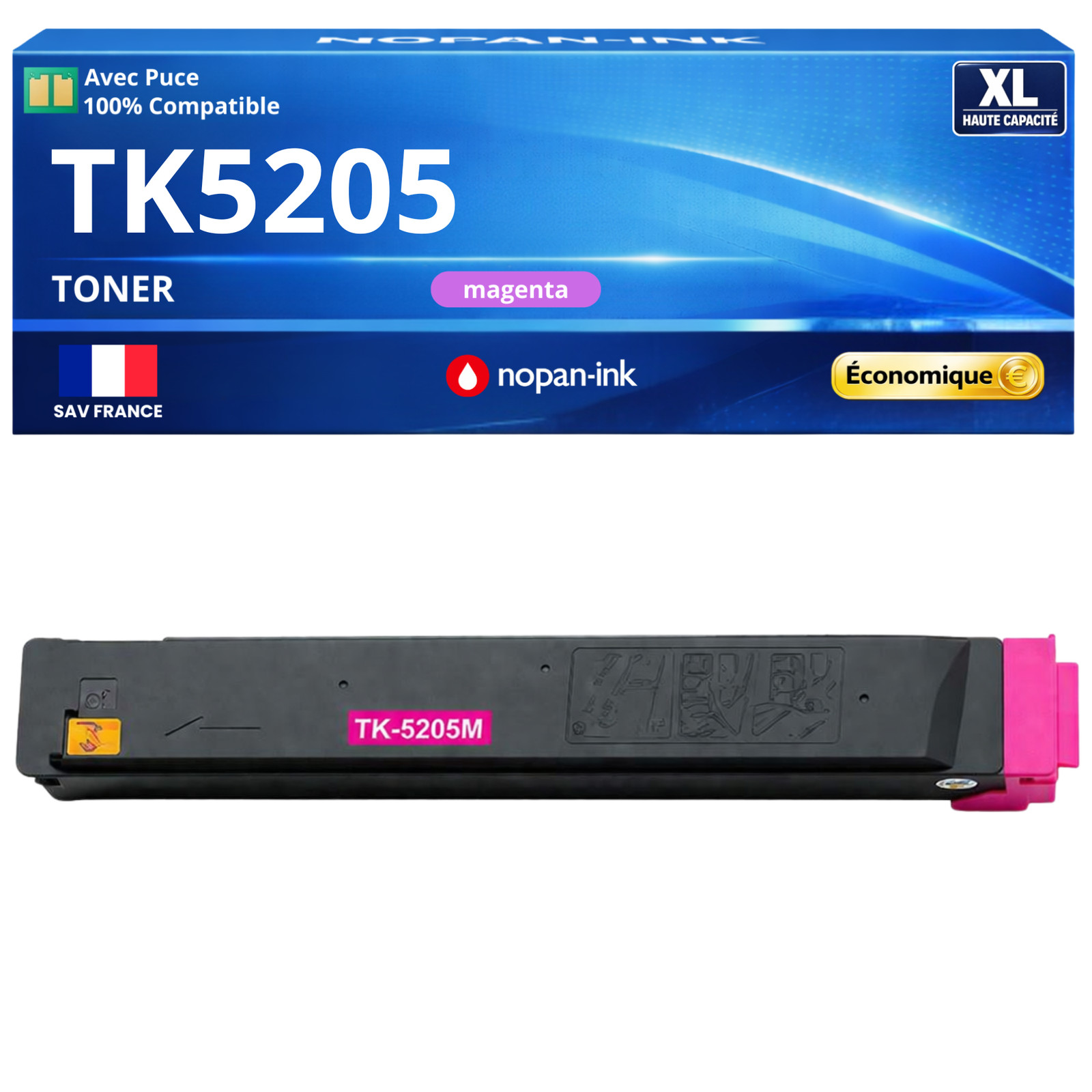 Toner compatible Kyocera TK5205M magenta cartouche encre laser 306 356 406