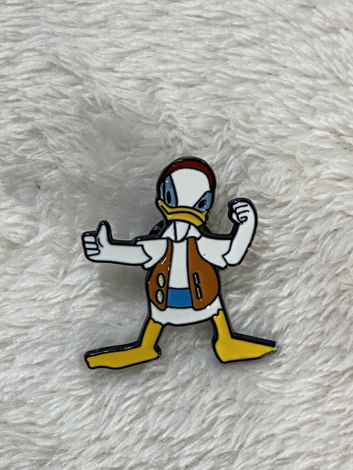 Pirate Donald Duck Disney Inspired Enamel Pin Flexing Thumbs Up Costume Bandana
