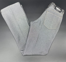 Vintage American Standard Tyte Womens 3 Flare Shiny Silver Gray Pants Y2K Cyber