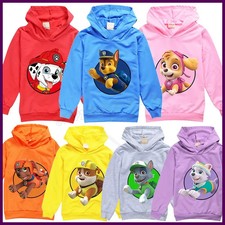 Paw Patrol Chase Hoodie Sweater Sweatshirts Autumn Winter Fleece Kids Baby Girls