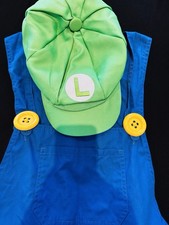 Sombrero y mono Luigi, mediano para mujer, disfraz