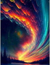 Paint by Numbers Kit for Adults Beginner, Aurora Adult Paint by Number Kits on C