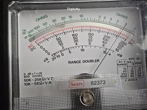 Vintage Sears 82373 Multi-Meter Tester w/ Case - TESTED & WORKING - Picture 12 of 12