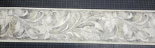Floral Scroll Wallpaper Border Grey & White Wall Decor ZN76187