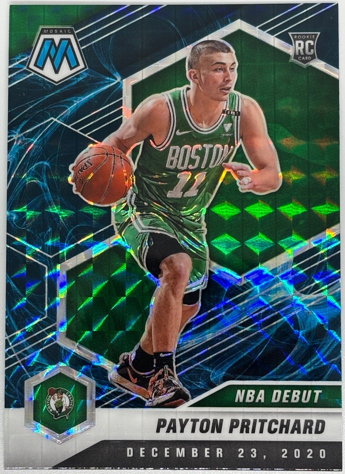 Payton Pritchard 2020-21 Mosaic NBA Debut Genesis Rookie Card #4