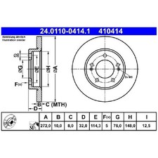 2x Bremsscheibe hinten für KIA Ceed CD Proceed Xceed id46914