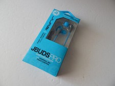 JLab Audio JBUDSPRO Signature Earbuds with Mic  Track Control Blue/Grey New