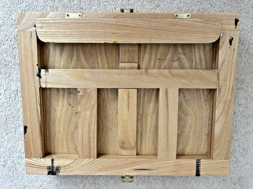 Vintage Artist Easel Art Box Desk Top Tabletop w/Drawer Paint Pallet by ElmWood - Picture 5 of 18