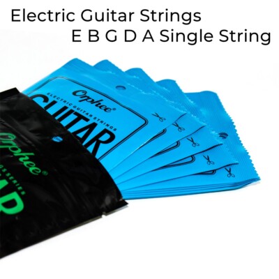 Orphee E-Gitarren Saiten Einzelsaiten Super Light Gauge 009-042 für Ersatz