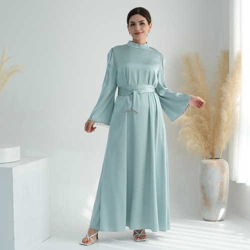 Dubai Abaya Muslim Beading Women Long Maxi Dress Kaftan Party Islamic Arab Gown - Bild 59 von 62