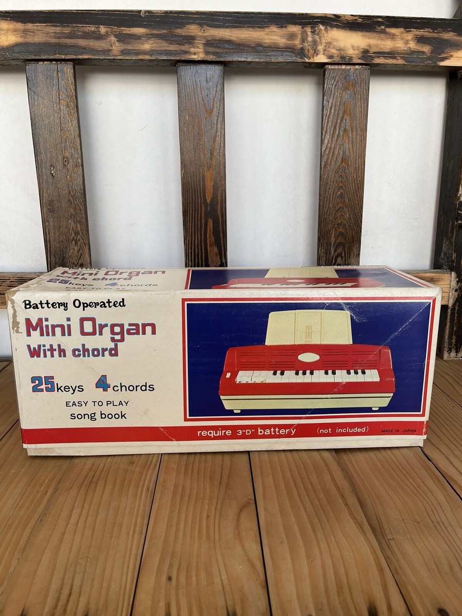 楽器 organ Vintage Mini Organ With Chord Battery Operated Toy Old Japan RARE