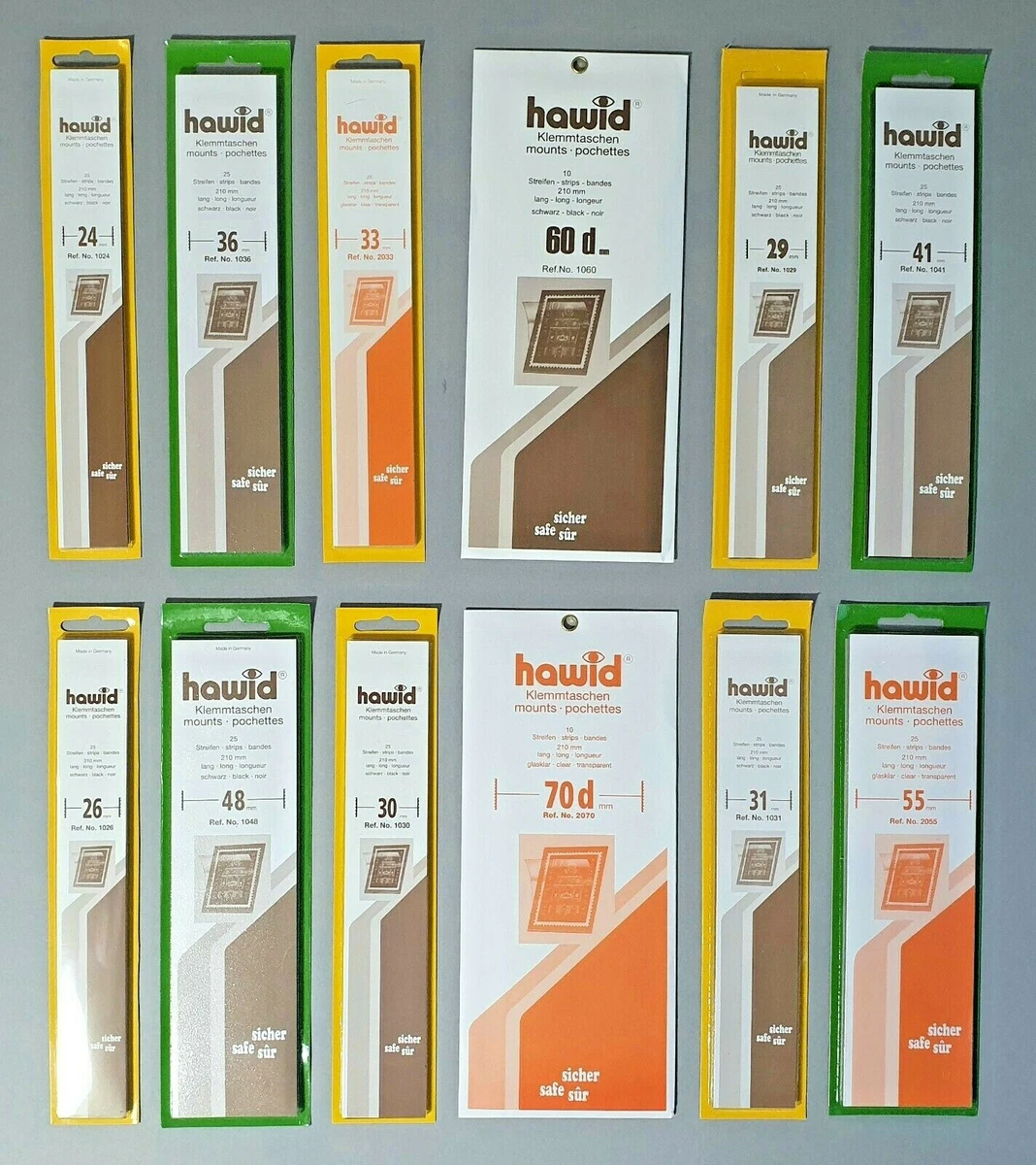 100 Tasche Hawid Supporto Nero, Taglie Miste, Comprese Quelle