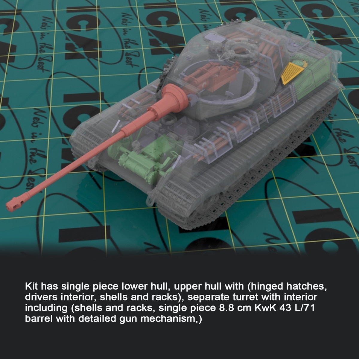 ICM 1/35 KING (ROYAL) TIGER II TANK PZ.KPFW. VI AUSF.B (LATE