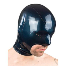 Latex Hood Cosplay Party Mask Open for Mouth and Chin Latex Rubber Mask Costume