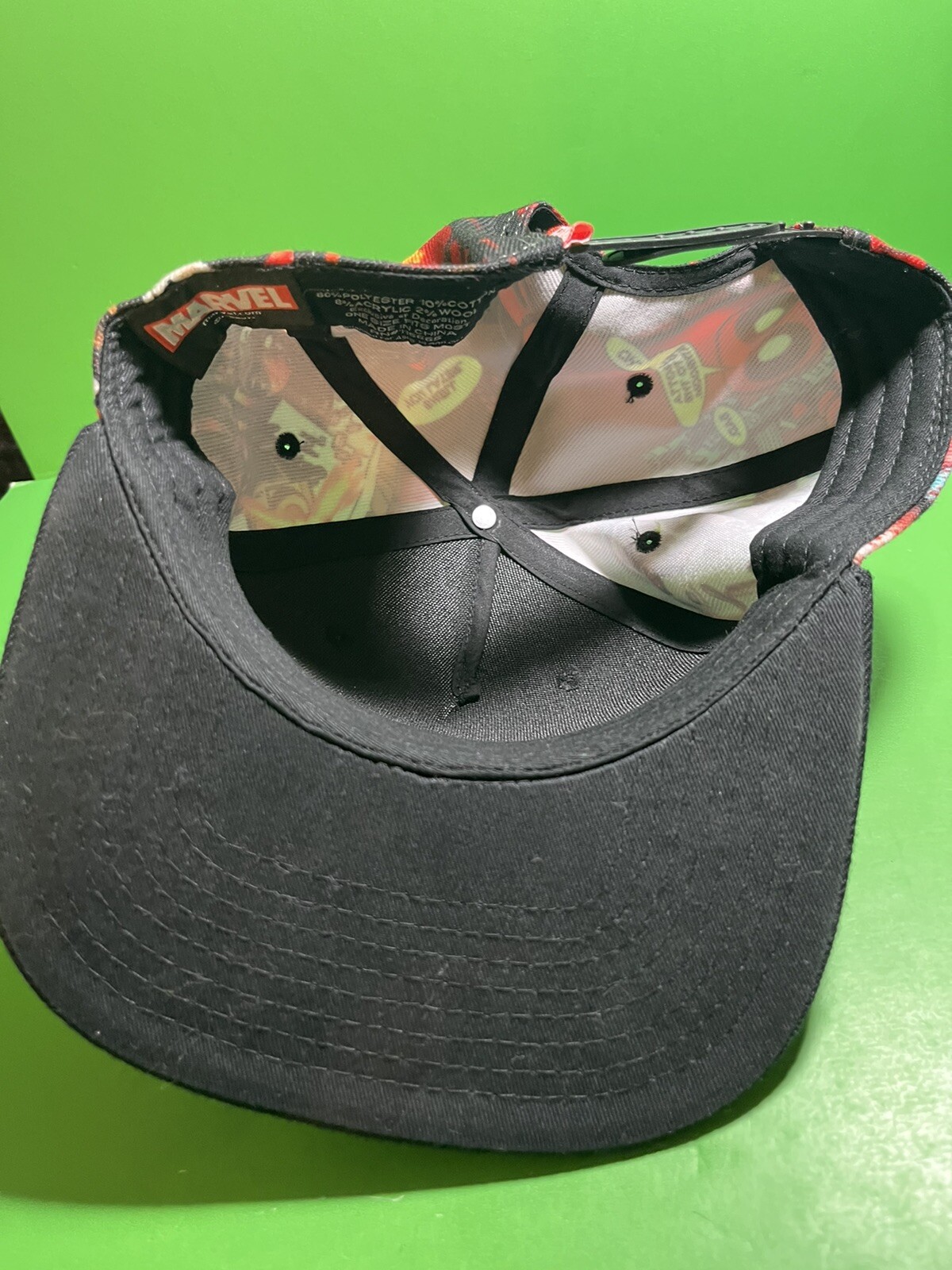Marvel DEADPOOL Hat Adjustable Snapback Cap Comic… - image 5