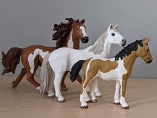 Schleich Pferde, Pinto Mustang - Hengst, Stute, Jährling Exclusive Sonderedition