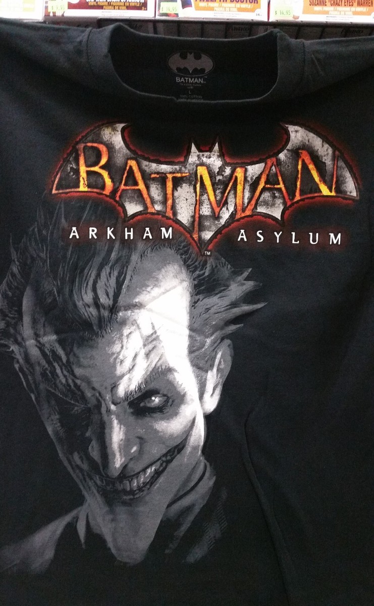 BATMAN ARKHAM ASYLUM VIDEO GAME PROMO JOKER TEE SHIRT ADULT LARGE