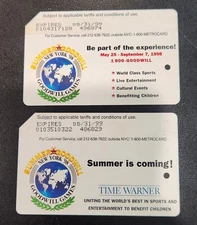 RARE!  MTA MetroCard  complete set of 2 Time Warner Goodwill games