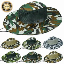 Unisex Bucket Boonie Hat Sun Visor Brim Cool Mesh Camo Fishing Hiking Cap Hats