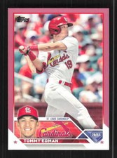 Tommy Edman SN 2023 Topps Día de la Madre Rosa Caliente Cardenales de San Luis #294