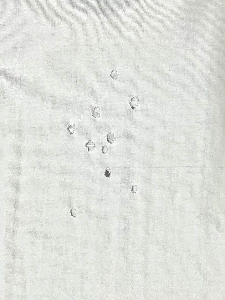 Number (n)ine Shield Crest Gun Shots Hole Distressed Tshirt - Image 4 of 4