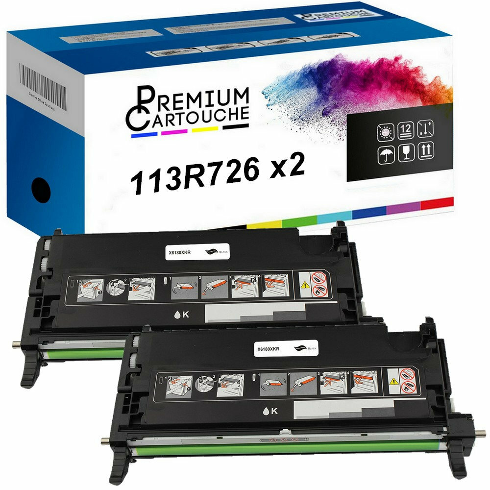 Toner 113R00726 compatible Xerox double pack pour éviter les pannes d'encre