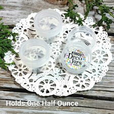 20 Plastic Screw Top Cap Jars 1/2oz .50 ounce cosmetic balm Container 3803 USA