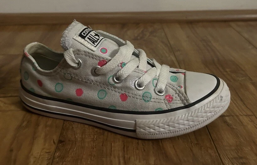 Sneakers a pois Converse Chuck Taylor All Star Low grigio rosa grn taglia 12