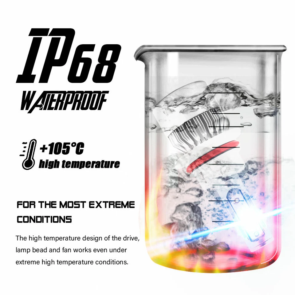 Faro LED blanco brillante 6000K luces de haz alto/bajo para VOLVO VN / VNL / VNM Foto 2 de 4