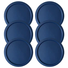 Replacement Lid for Pyrex 1-CUP Storage Cover 4" Bowl 7202-PC Blue (6-Pack)