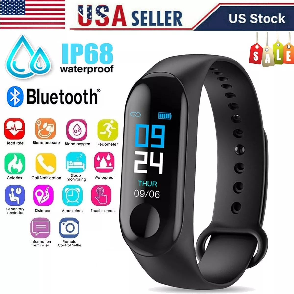 Amazon.com: SMORFIT Smart Watch for Men, Fitness Tracker with Heart Rate  Monitor Pedometer Sleep Monitor, IP68 Waterproof Activity Tracker for  Andriod and iOS , Bluetooth Fitness Watches : Sports & Outdoors