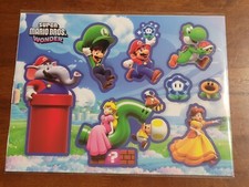 Super Mario Bros Wonder GameStop Preorder Exclusive Sticker Sheet Factory Sealed
