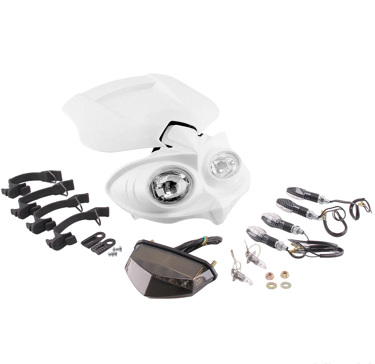 Plaque phare clignotant LED universelle pour moto 50cc Derbi Senda Beta