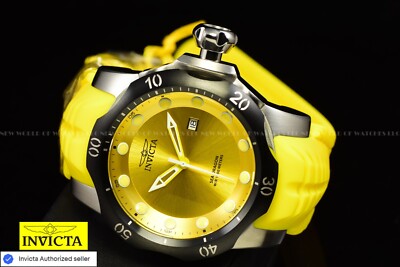 Invicta Men's 54mm VENOM Sea Dragon SWISS Quartz YELLOW DIAL Steel