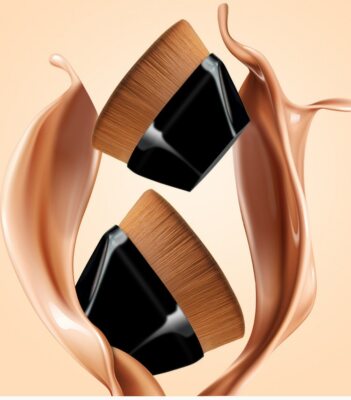 Make-up Pinsel Foundation Pinsel Foundation Brush Schminken Werkzeuge 2 stück