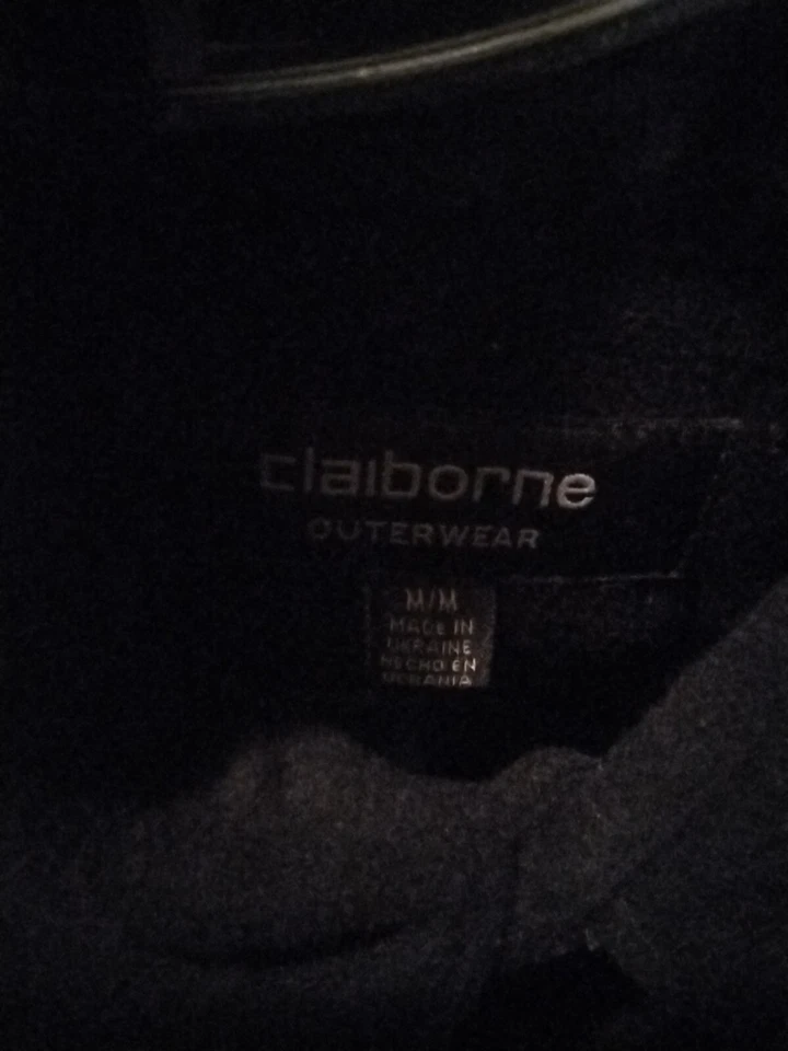 Liz Claiborne Ropa Exterior Para Hombres Azul Marino 100% Lana Chaqueta Forro M Bolsillos Usado en Excelente Condición Foto 2 de 4