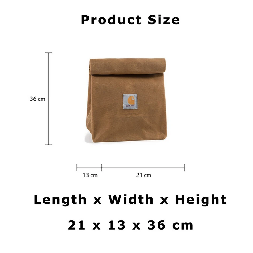 1x Fashionable Canvas Lunch Bags for Men and Women, Ideal for Adults Work Office - Image 3 of 4