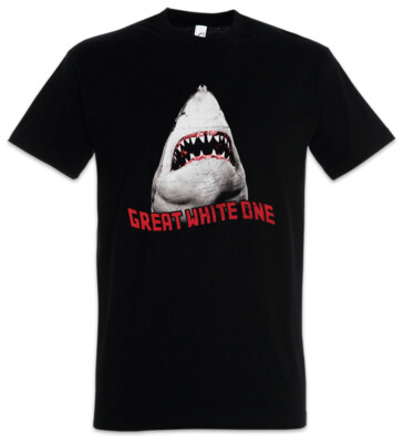 White Shark II Herren T-Shirt Weißer Hai Jaws Surfer Taucher Weiße Diver Größen