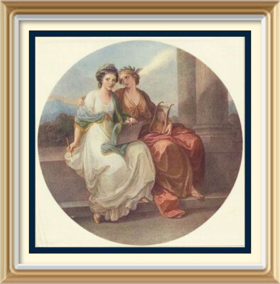 110+ Jahre alter original antiker Kunstdruck 1909 um 18. KÜNSTLER ANGELIKA KAUFFMANN