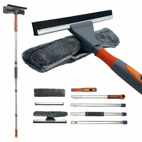 Professional Window Cleaning Kit Extendable Washing Pole Squeegee  Conservatory | eBay